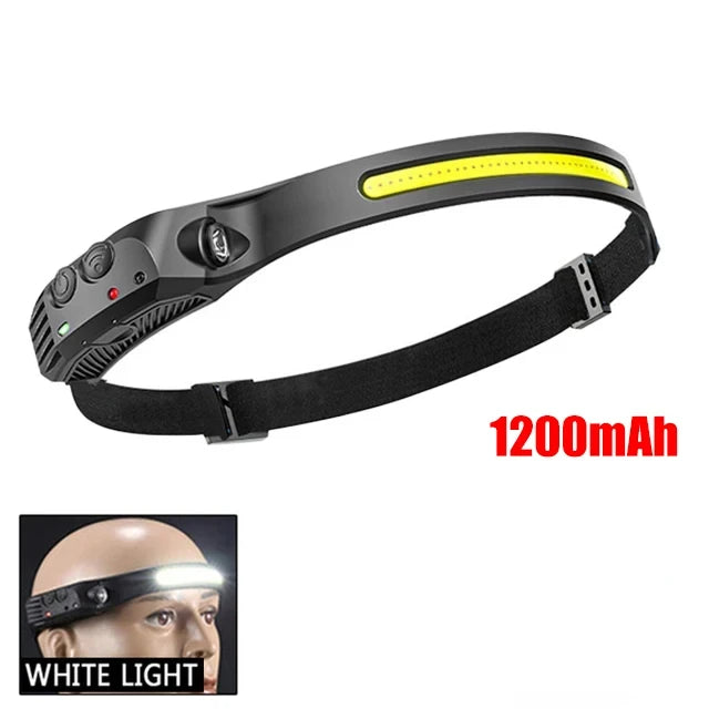 LED Headlamp Sensor Headlight With Built-in Battery Head Flashlight USB Rechargeable Work Light Head Lamp Super Bright Torch
