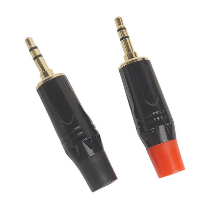 Gold-Plated 3.5mm Stereo Audio Plug Connector DIY Soldering Jack for Headphone Microphone Speaker AUX Cable