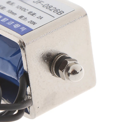 JF-0826B 12V/2A 10mm 20N push pull type open frame solenoid electromagnet