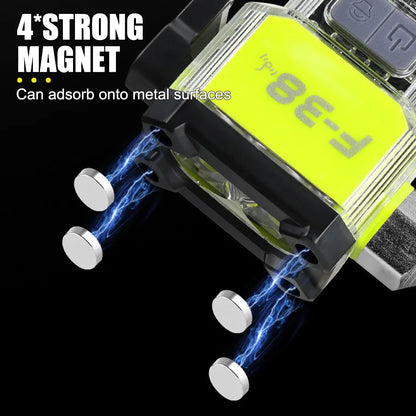Ultra-bright Rechargeable Flashlight Magnetic Safety Hammer Torch