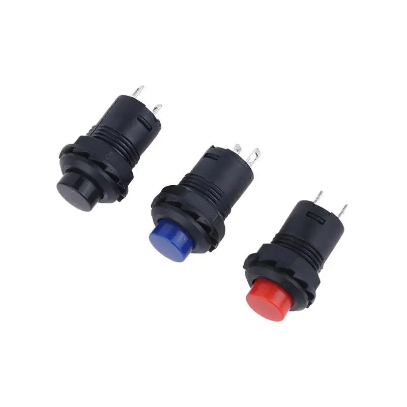10pcs DS-428/427 12mm Push Button Switch – Self-Lock & Momentary Pushbutton Switch OFF-ON 1.5A/250VAC