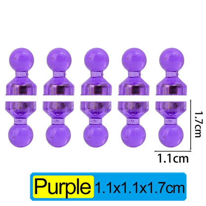 100x Magnetic Push Pins Strong Fridge Magnets Whiteboard Map Tacks