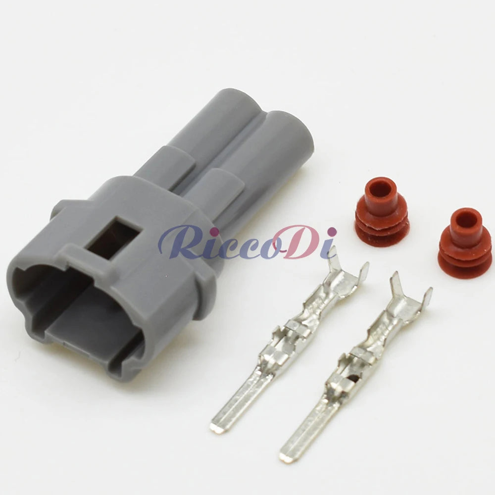 2 Pin 2mm Sealed Connector 6180-2321 6187-2311 DJ7026-2 PA66 Gray Black Waterproof for Honda