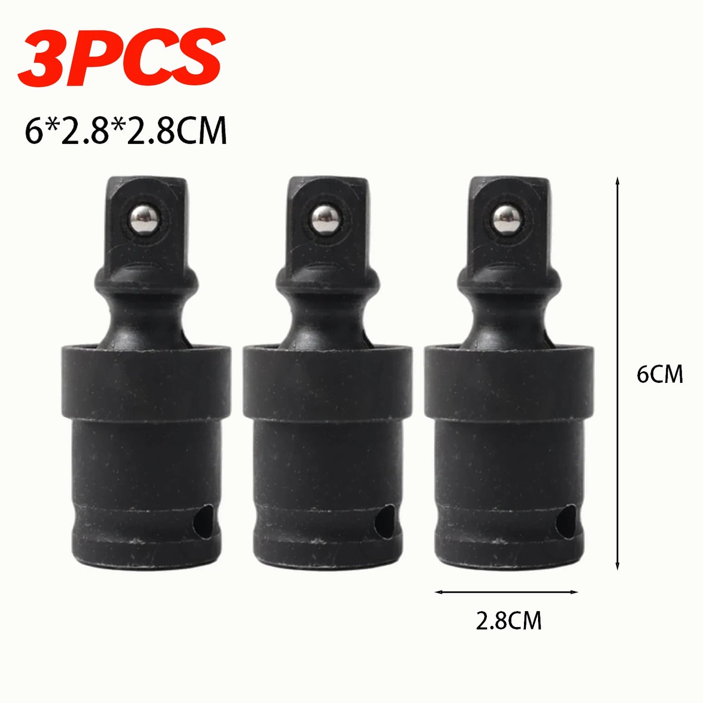 Universal Joint Socket 1/2 Inch Drive Impact Swivel Adapter 360 Degree Extension Bar for Car Auto Repair Pneumatic Wrench Tool