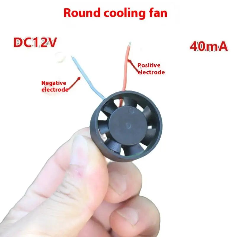DC6-12V 40mA Automotive LED Headlamp Lens Cooling Fan 29mm Diameter 10pcs