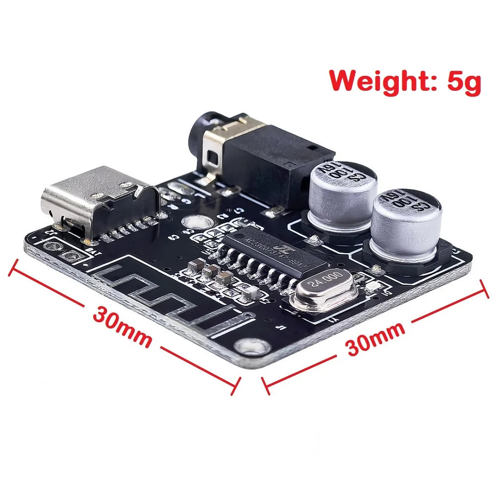 VHM-314 Bluetooth 5.0 Audio Receiver Board 3.7-5V Wireless Stereo MP3 Lossless Decoder XY-BT-Mini