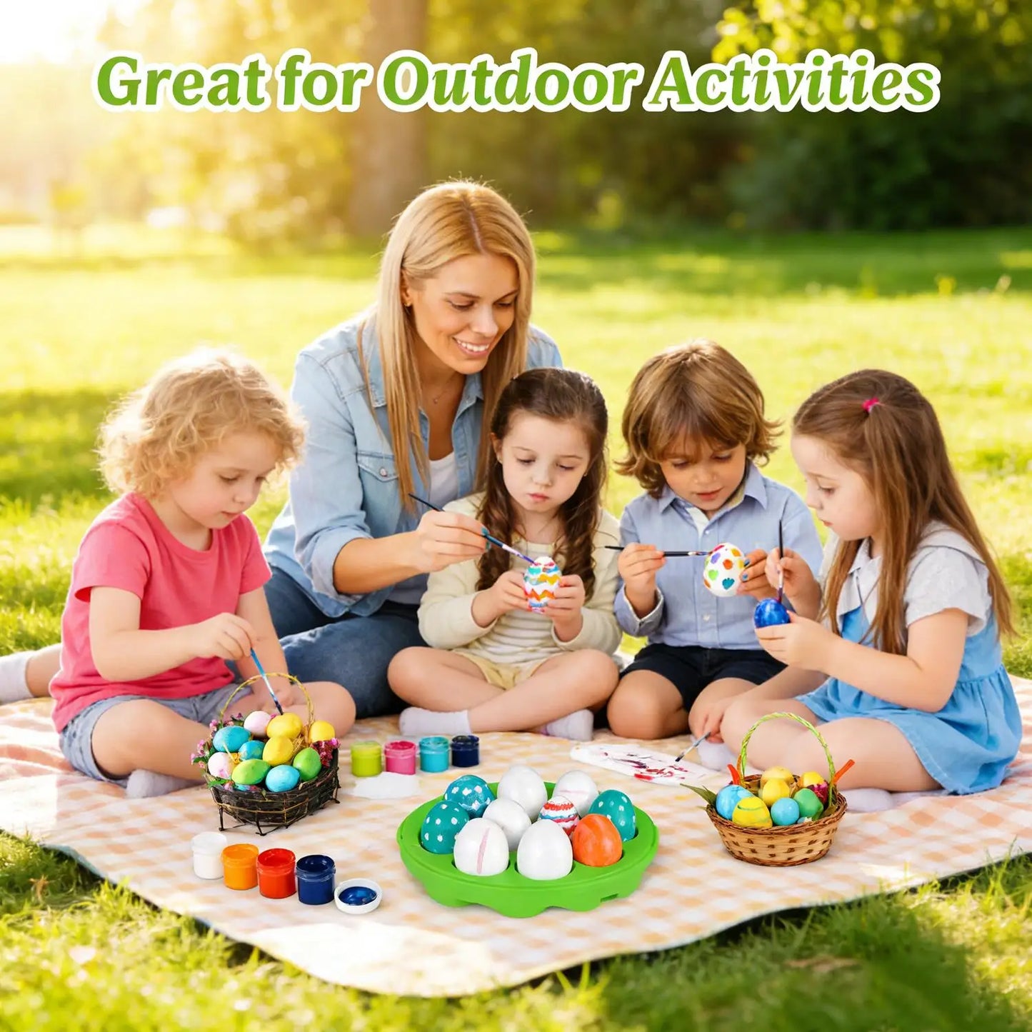 100/10pcs Easter Foam Egg White Styrofoam Fake Eggs for Kids Painting Handmade Spring Easter Party Home Decoration DIY Wreath Craft