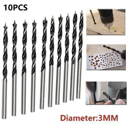 Woodworking Spiral Drill Bit Kit 3mm/4mm/5mm with Center Point for Wood Drills, Power Tool Parts