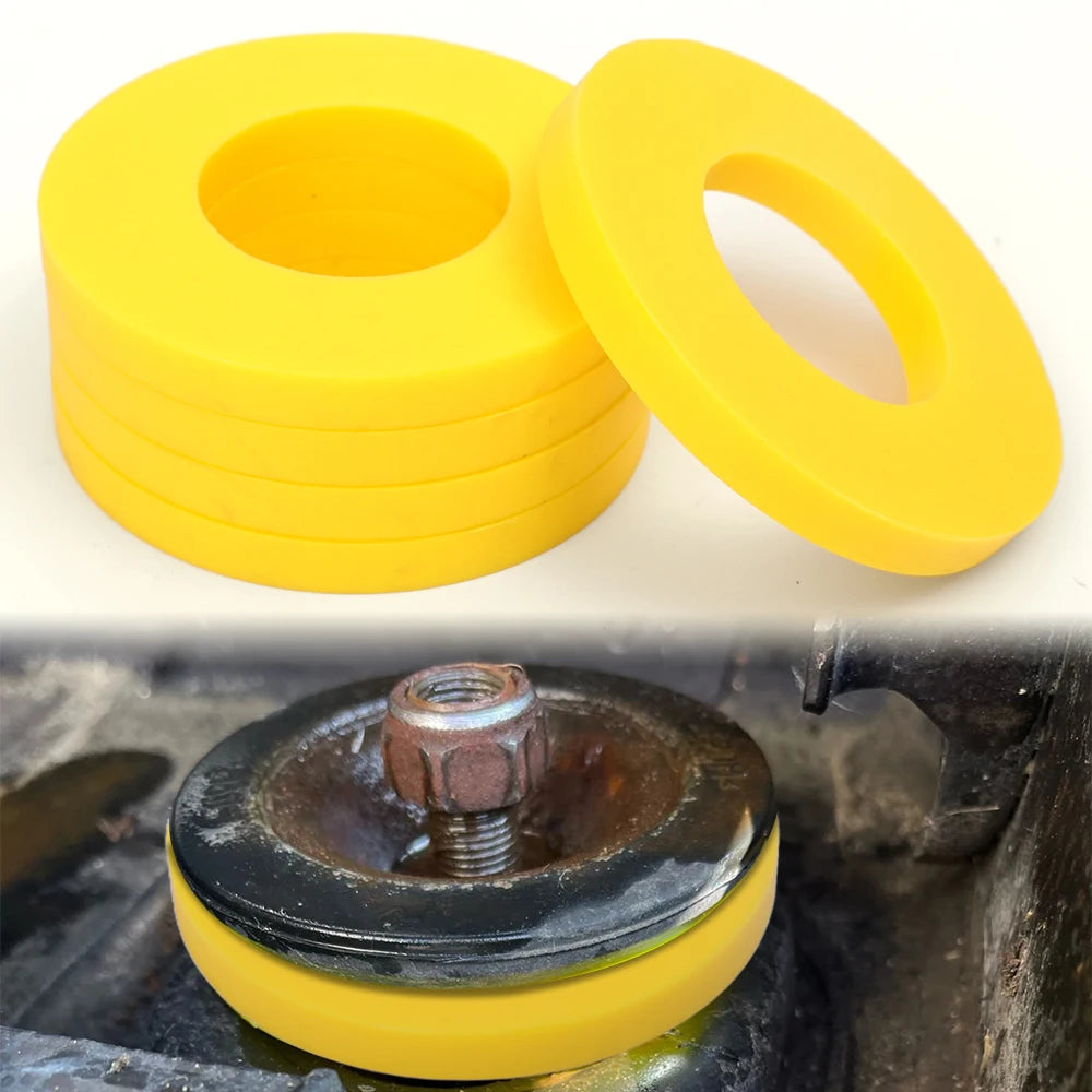 2pcs Silencer Pad Rubber Bushing Damper – Universal Front Strut Tower Mount Suspension Shock-Absorbing Bearing Washer for Bump Protection