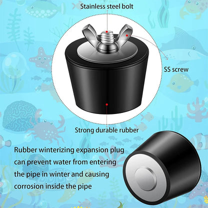 Swimming Pool Winter Expansion Plugs With SS Screw Pool Winterizing Plug Premium 1" To 2.5",PVC/Steel Expansion Pipe Plug