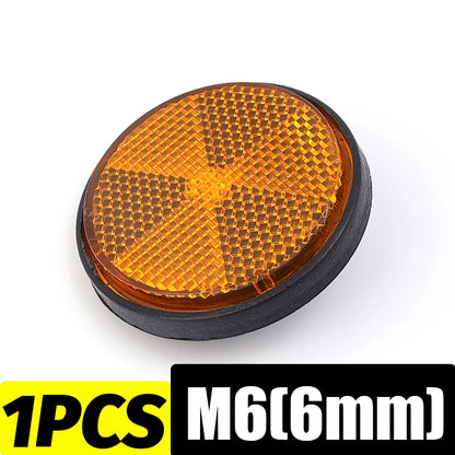 Round Motorcycle Reflector M6 Mount Night Warning Reflector