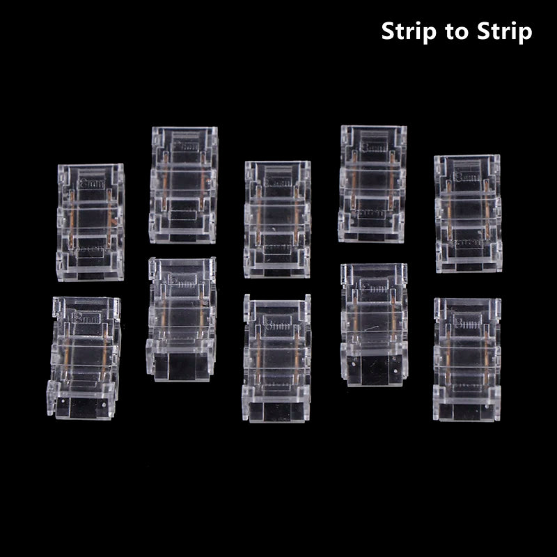 10pcs 2pin 8mm COB LED Strip To Strip LED Connectors Strip To Wire Connection Solderless Extension For 8mm COB LED Strip Lights