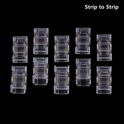 10pcs 2pin 8mm COB LED Strip To Strip LED Connectors Strip To Wire Connection Solderless Extension For 8mm COB LED Strip Lights