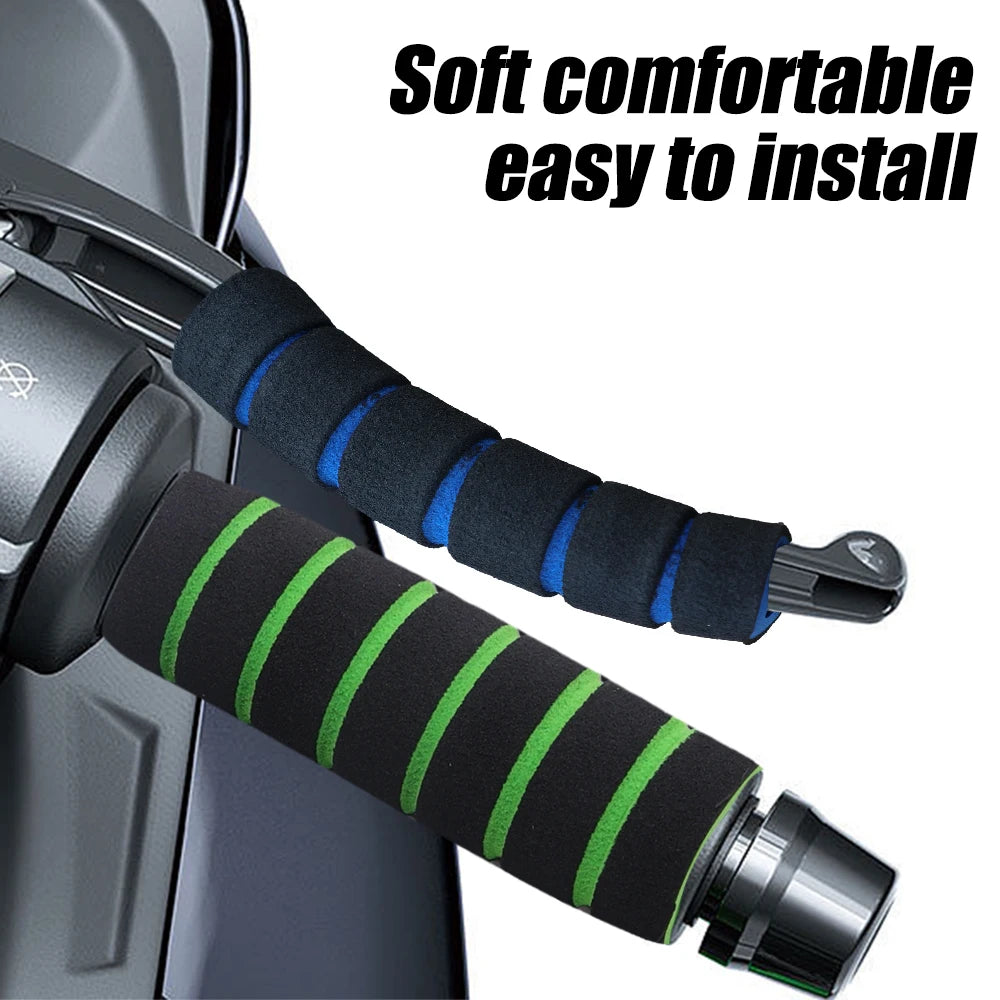 4pcs Universal Grip Comfort Sponge Foam Handlebar Cover – Non-Slip Soft Handlebar Grip for Motorcycle, Dirt Bike & E-Bike