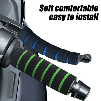 4pcs Universal Grip Comfort Sponge Foam Handlebar Cover – Non-Slip Soft Handlebar Grip for Motorcycle, Dirt Bike & E-Bike