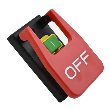 KJD17B16 Electromagnetic Push Button Switch 5Pin 240V with Safe Lock and Stop Cover for Lathe and Large Power Tools