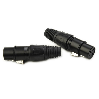 XLR DMX 3-Pin Male & Female MIC Snake Plug Audio Microphone Cable Connector, Signal Transmitter