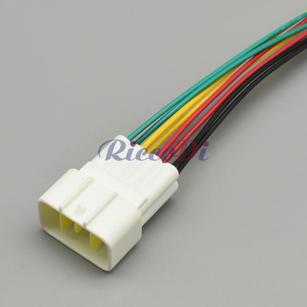 FW-C-8F-B / FW-C-8M-B Furukawa 8-Pin 2.3mm Waterproof Automotive Connector — Black Male Female Plug
