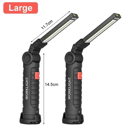 LED Work Light Magnetic Base 360° Rotating Rechargeable Flashlight