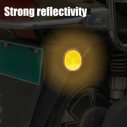 2/1pcs Circular Reflector Car Universal Trucks Motorcycle Night Reflector Safety Reflector Motorcycles ATV Bikes Accessories
