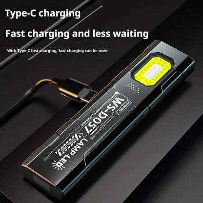 Rechargeable Mini Flashlight Super Bright COB Portable Work Light W/Magnetic Base Strobe Pen Clip-On Light Camping Emergency