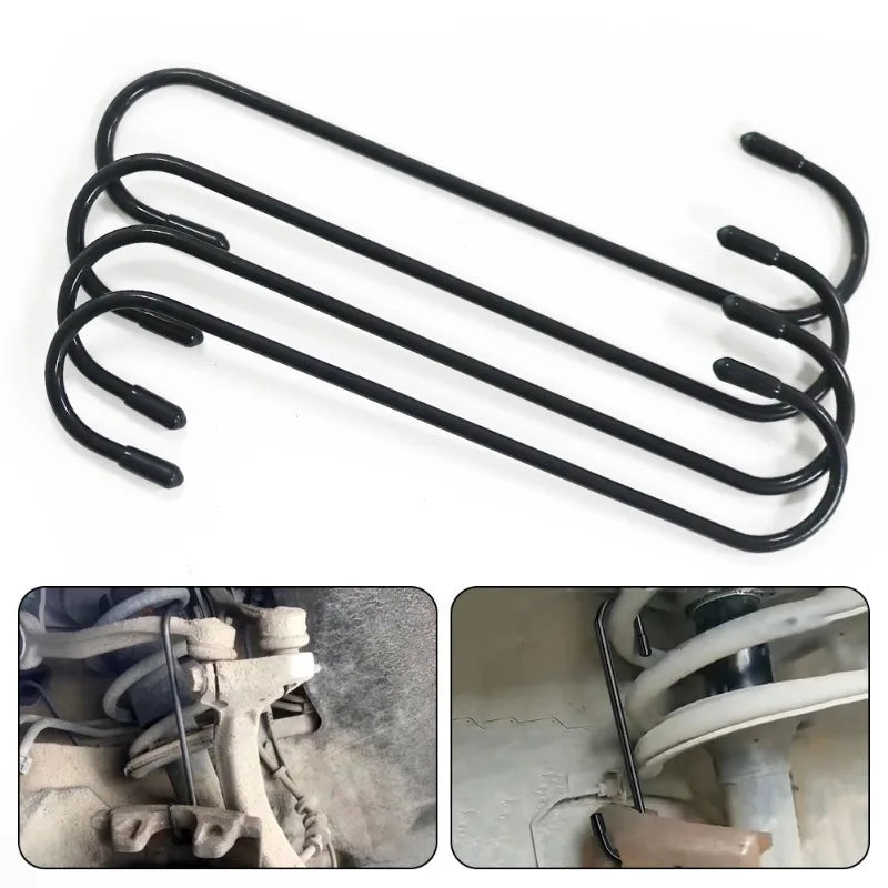 Car Brake Caliper Hooks Auto Brake Caliper Hangers Hooks with Rubber Tips Universal Tools for Brake Bearing Axle Suspension Work