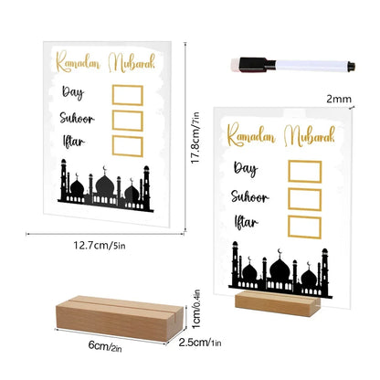 2026 Ramadan Countdown Calendar, Islamic Muslim Party Decor, Acrylic Eid Mubarak Ornament, Kareem Ramadan Decoration