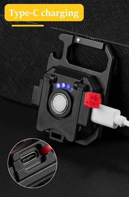 Mini Portable Led Flashlight USB Rechargeable Keychain Light Pocket Torch COB Work Lights Outdoor Camping Emergency Lamp Lantern