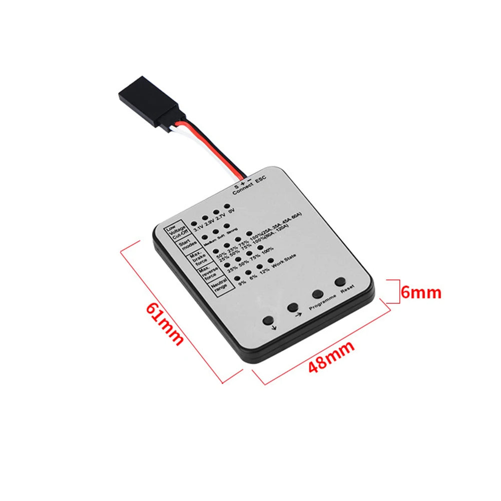 Rogramming Card For Electronic Speed Controller Travel Settings LED Indicator Compatible With Multi ESC 61486mm