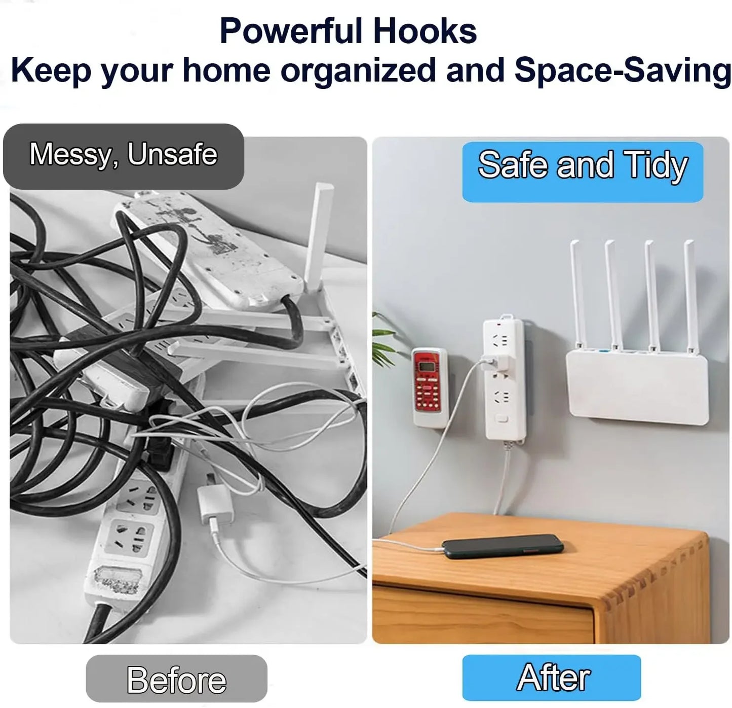 Double Sided Adhesive Wall Hooks Invisible Traceless Storage Hooks