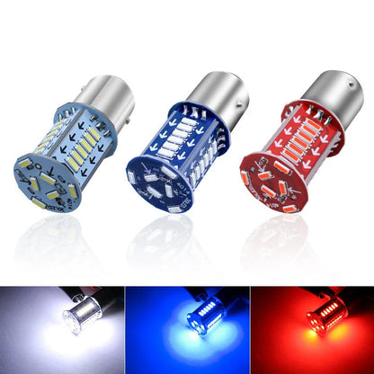 1/4pcs 1157 Strobe Brake Light Streamer BAY15D P21/5W DRL Reversing Parking Turn Signal Stop Tail Lamp for Auto Motorcycle