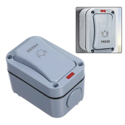 1pcs Outdoor Waterproof Doorbell Control Button Courtyard Mounted Switch (MPM14) 9.00×6.00×5.50 Cm -10~60℃