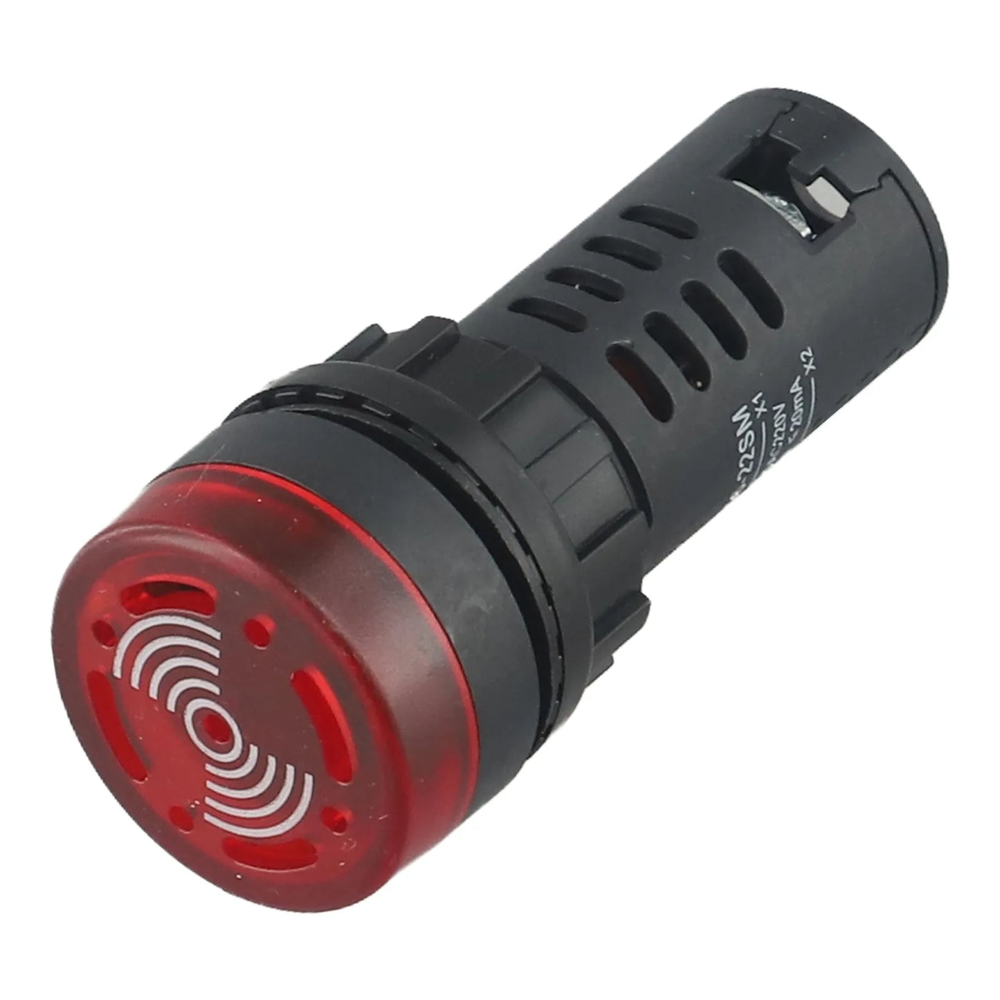 22mm Sound & Light Alarm — AD16-22SM Red LED Buzzer, AC/DC 12V/24V/220V