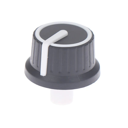 2 Piece 25*25.5MM black and white rubber half shaft knob potentiometer rotary encoder volume switch knob