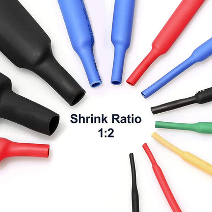 328PCS Heat Shrink Tubing Set 2:1 Shrink Ratio Heat Shrink Cable Sleeve 8 Sizes Electrical Equipment & Supplies Accessories