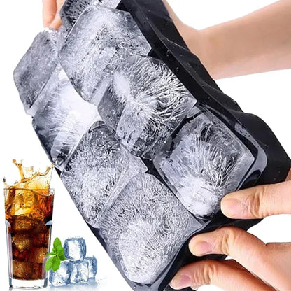 4/6/8Grids Silicone Food Ice Block Mold Reusable Easy-Release Square Shape Ice Molds DIY Household Kitchen Bar Accessories
