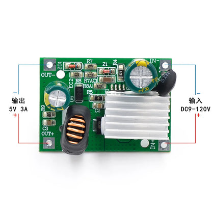 DC-DC Step-Down Buck Converter Module 9–120V to 5V 3A Power Supply
