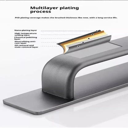 Drill-free Aluminum Handle for Sliding Door Window Drawer Bathroom Push-Pull