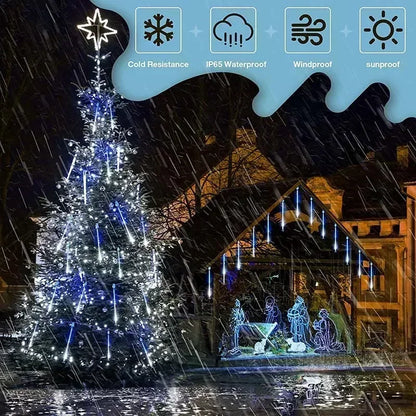 USB Powered LED Meteor Shower Rain Lights for Christmas New Year Decoration Garden Street Party Lighting