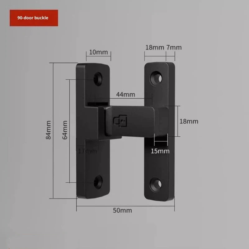 Latch Deadbolt Indoor Non-Punch Surface Mounted Door Lock Bathroom Sliding Door Buckle Snap Bolt Old-Fashioned Room Privacy Lock
