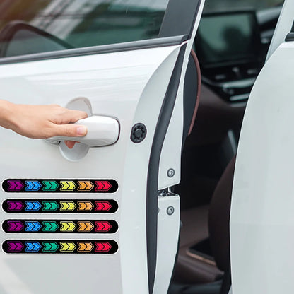 Car Reflective Mirror Safety Warning Stickers – Adhesive Reflective Tape for Auto Decor & DIY Styling (2pcs)