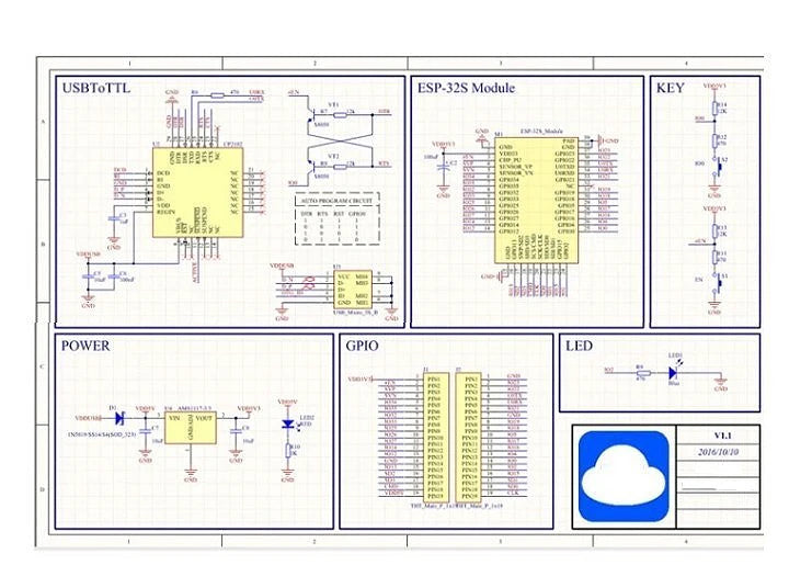 NodeMCU ESP-32S ESP-WROOM-32E WiFi Bluetooth Development Board Serial Module