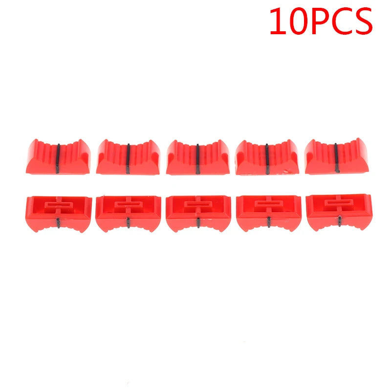 10PCS/set Fader Knob Cap Touch Sensitive Slider Ribbed Mixer Desk Switch Knob Cap