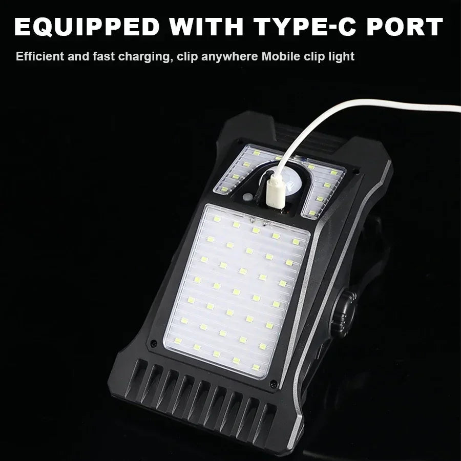 LED Solar Garden Lights Outdoor Solar Clip Light Rechargeable Motion Sensor Camping Lamp Fence Street Landscape Wall Decoration