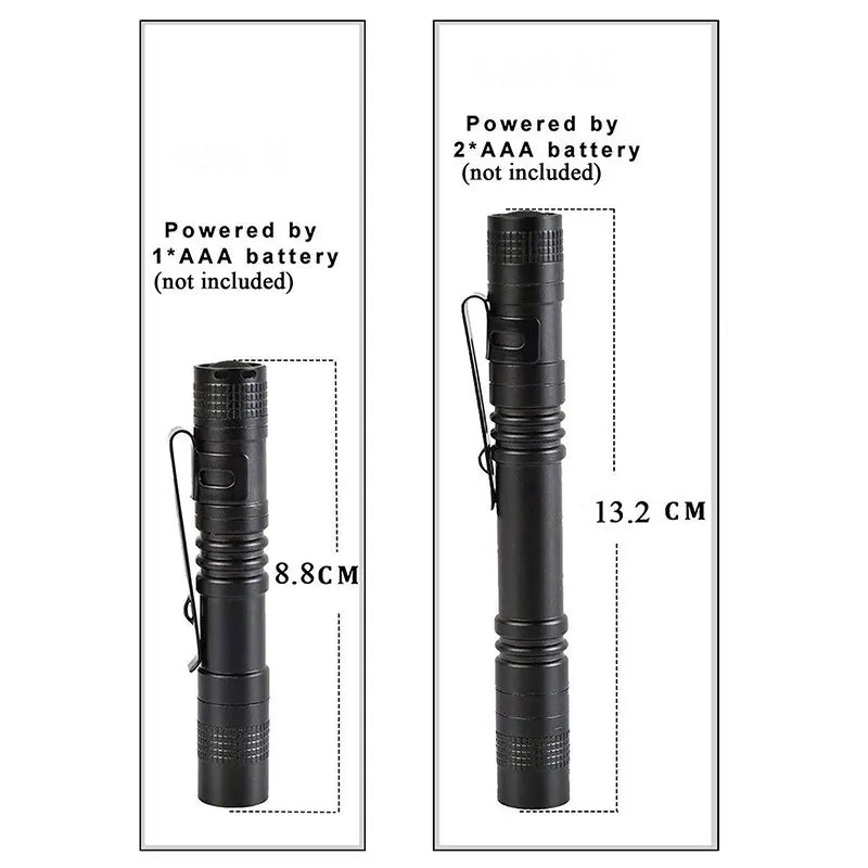 Mini LED Flashlight Pocket Pen Light Portable 1000 Lumens Waterproof Torch Using AAA Battery For Medical Outdoor Emergency Lamp