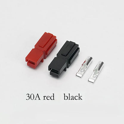 Red and Black 30A Single Pole Power Connection Plug for Battery Quick Connect