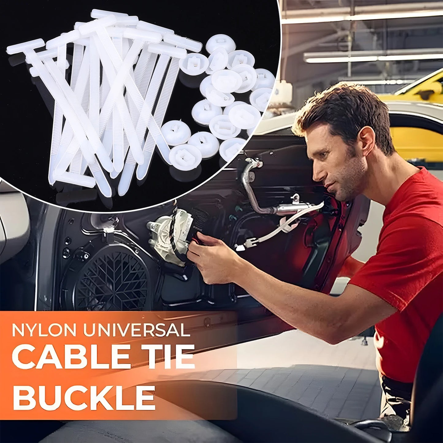 Heavy Duty Nylon Zip Ties Self Locking Cable Tie for Car Underbody