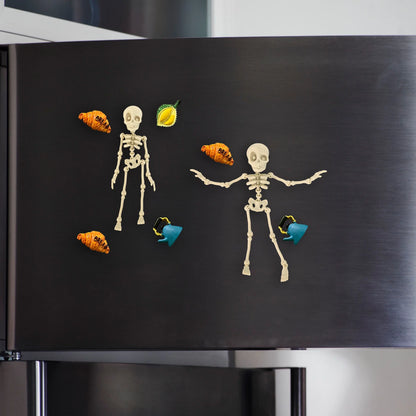 10/1PCS Halloween 3D Poseable Skeleton Magnet with Movable Joints Refrigerator Decoration Halloween Creative DIY Craft Ornament