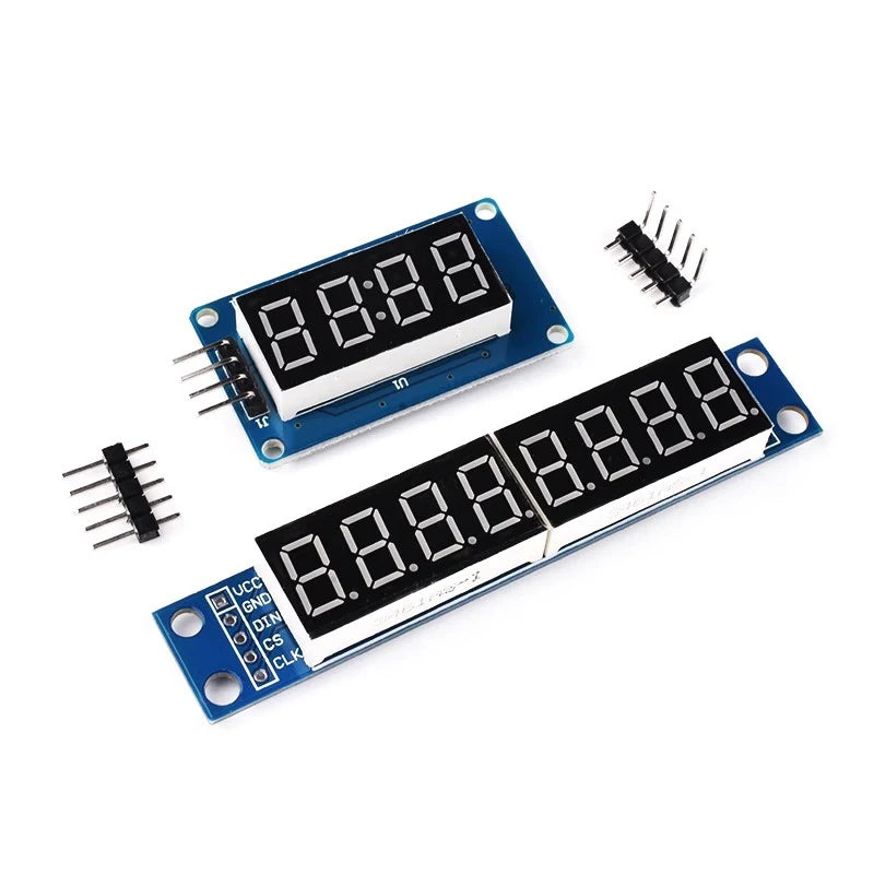 TM1637 4-Digit & MAX7219 8-Digit 7-Segment LED Display Module 0.36 Inch Clock Red Anode Tube