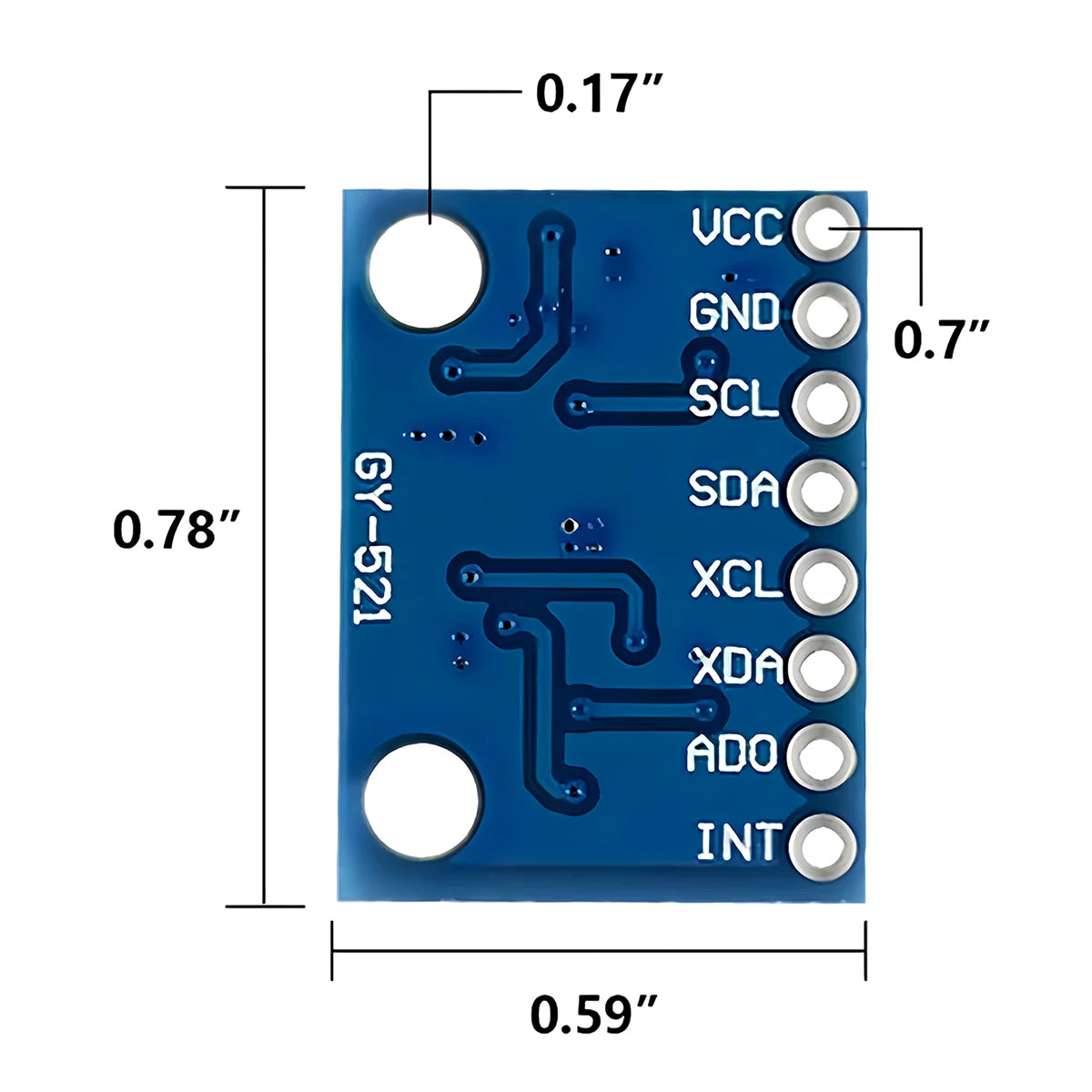 GY-521 MPU-6050 3-Axis Gyroscope & Accelerometer Module I2C/IIC for Arduino Quadcopter Drone DC3-5V